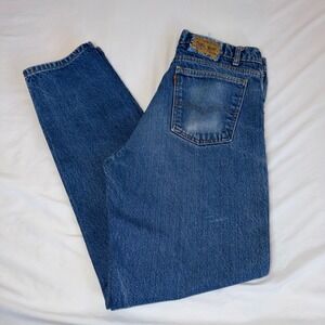 Vintage Levi's 550 Orange Tab Made USA Denim Jeans Size 33x32 Tapered Leg